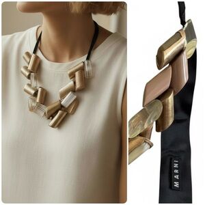 Marni Black and Gold Statement Necklace